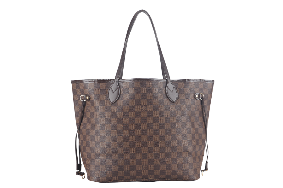 LOUIS VUITTON NEVERFULL MM DAMIER EBENE CANVAS GOLD HARDWARE NO DUST COVER Tote