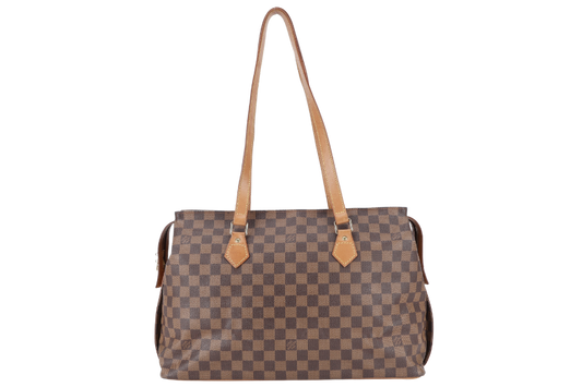 LOUIS VUITTON CHELSEA CENTENAIRE TOTE DAMIER EBENE GOLD HARDWARE NO DUST COVER