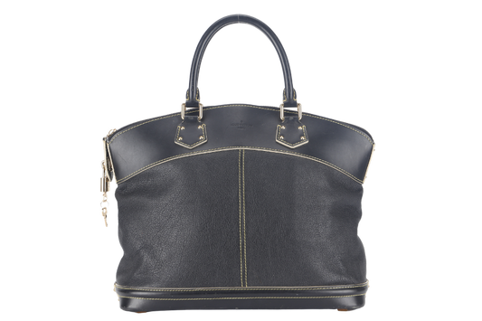 LOUIS VUITTON LOCKIT SUHALI PM BLACK LEATHER GOLD HARDWARE NO DUST COVER Handbag