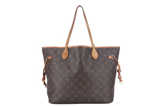 LOUIS VUITTON NEVERFULL MM ( ) BROWN CANVAS MONOGRAM GOLD HARDWARE NO DUST COVER Tote