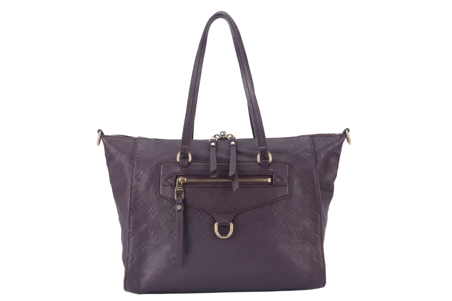 LOUIS VUITTON LUMINEWS PURPLE MONOGRAM EMPREINTE LEATHER GOLD HARDWARE NO DUST COVER Handbag