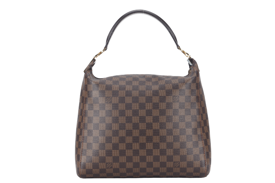 LOUIS VUITTON PORTOBELLO PM ( ) DAMIER EBENE CANVAS HOBO BAG GOLD HARDWARE NO DUST COVER
