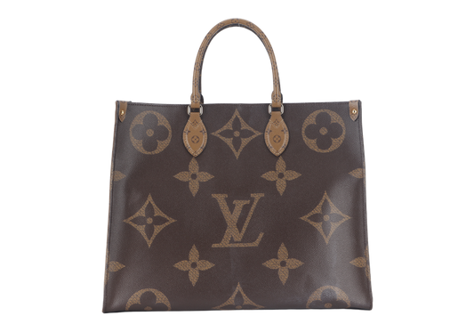 LOUIS VUITTON ONTHEGO GM ( ) MONOGRAM GIANT CANVAS GOLD HARDWARE WITH DUST COVER AND BOX Tote