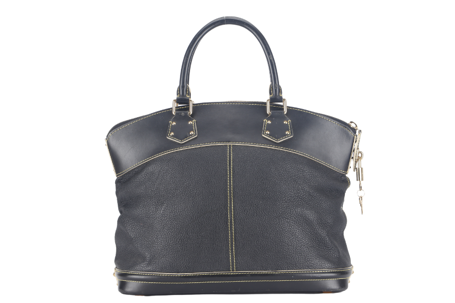 LOUIS VUITTON LOCKIT SUHALI PM BLACK LEATHER GOLD HARDWARE NO DUST COVER Handbag