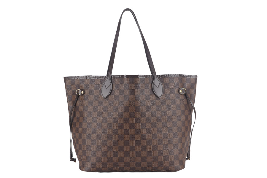 LOUIS VUITTON NEVERFULL MM DAMIER EBENE CANVAS GOLD HARDWARE NO DUST COVER Tote