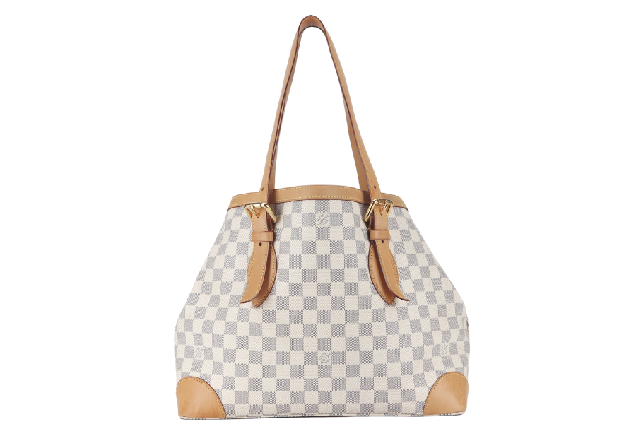 LOUIS VUITTON HAMPSTEAD MM DAMIER AZUR CANVAS GOLD HARDWARE NO DUST COVER Handbag