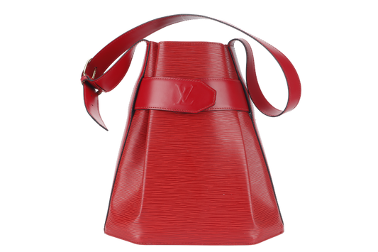 LOUIS VUITTON SAC D'EPAULE SHOULDER BAG ( ) RED EPI LEATHER GOLD HARDWARE NO DUST COVER