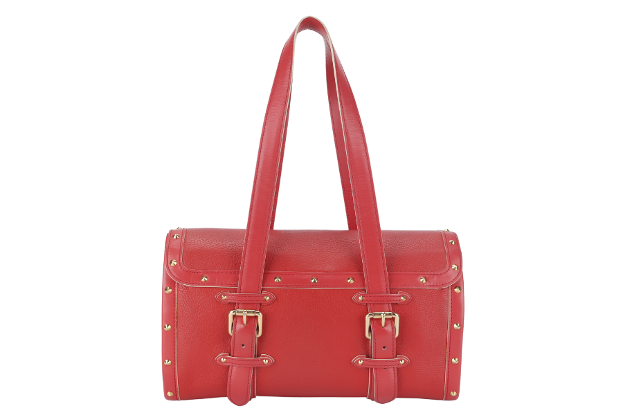 LOUIS VUITTON SUHALI L'EPANOUI GM GERANIUM RED LEATHER GOLD HARDWARE Handbag