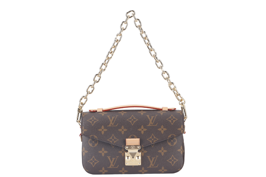 LOUIS VUITTON POCHETTE METIS ( ) EAST WEST MONOGRAM WITH STRAPS, CHAIN, DUST COVER AND BOX Clutch