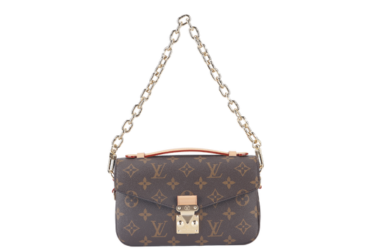LOUIS VUITTON POCHETTE METIS ( ) EAST WEST MONOGRAM WITH STRAPS, CHAIN, DUST COVER AND BOX Clutch