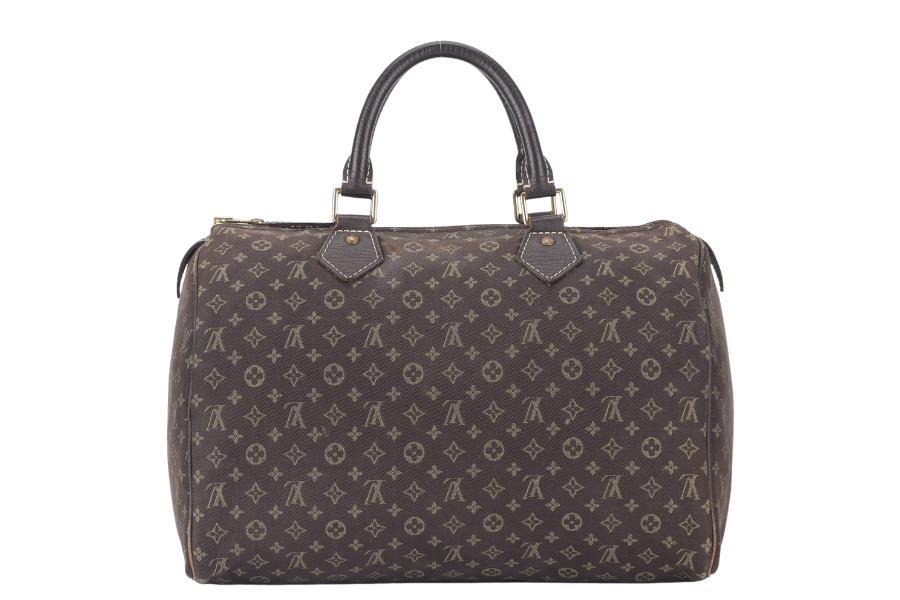 LOUIS VUITTON ( ) BROWN MINI LIN GOLD HARDWARE WITH DUST COVER Handbag