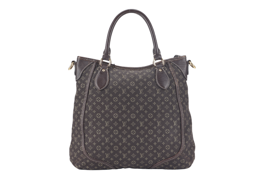 LOUIS VUITTON MINI LIN BASACE ANGELA ( ) MONOGRAM CANVAS BROWN LEATHER TRIM GOLD HARDWARE WITH STRAP Handbag