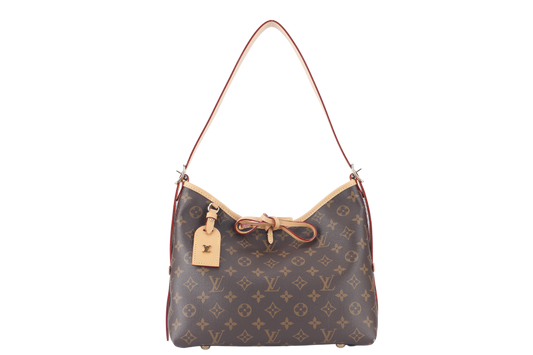LOUIS VUITTON CARRYALL PM MONOGRAM CANVAS GOLD HARDWARE WITH DUST COVER AND BOX Handbag