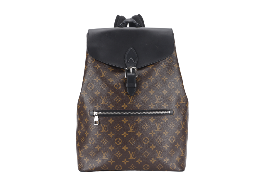 LOUIS VUITTON MACASSAR PARC ( ) MONOGRAM CANVAS BACKPACK SILVER HARDWARE WITH DUST COVER