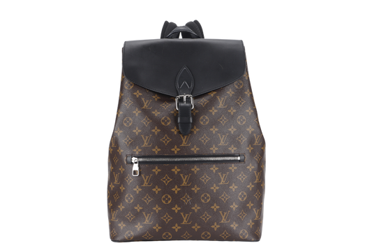 LOUIS VUITTON MACASSAR PARC ( ) MONOGRAM CANVAS BACKPACK SILVER HARDWARE WITH DUST COVER