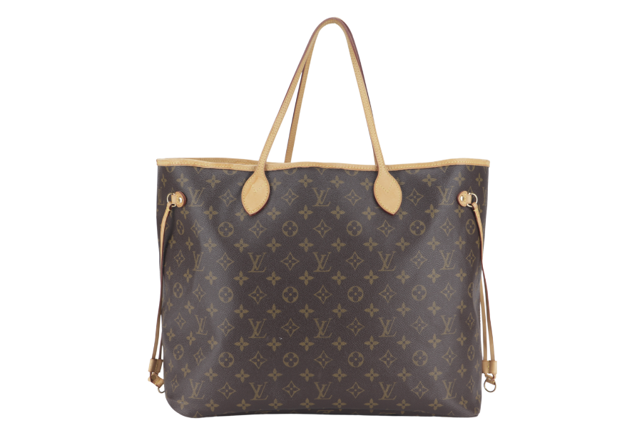 LOUIS VUITTON NEVERFULL GM ( ) MONOGRAM CANVAS GOLD HARDWARE WITH DUST COVER Tote