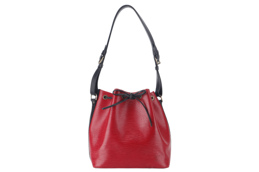 LOUIS VUITTON ( ) PETIT NOE ( ) RED EPI LEATHER GOLD HARDWARE NO DUST COVER Handbag