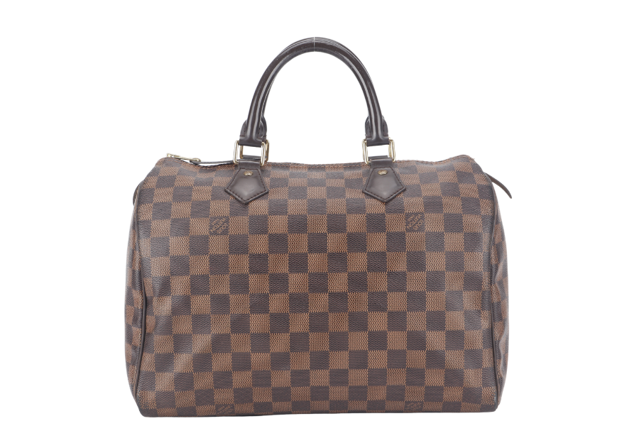 LOUIS VUITTON ( ) DAMIER EBENE CANVAS GOLD HARDWARE WITH KEYS&LOCK AND DUST COVER Handbag