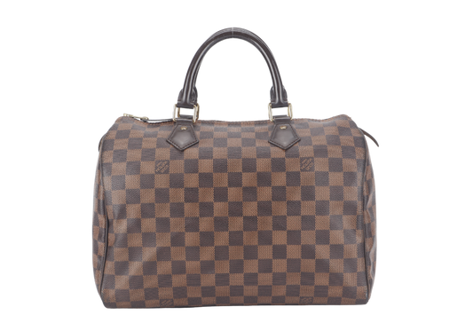 LOUIS VUITTON ( ) DAMIER EBENE CANVAS GOLD HARDWARE WITH KEYS&LOCK AND DUST COVER Handbag