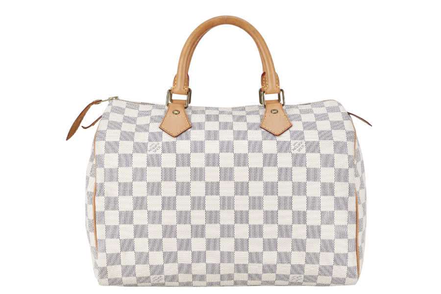 LOUIS VUITTON DAMIER AZUR CANVAS GOLD HARDWARE WITH DUST COVER Handbag