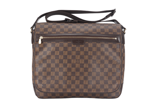 LOUIS VUITTON SPENCER DAMIER EBENE MESSENGER BAG GOLD HARDWARE NO DUST COVER