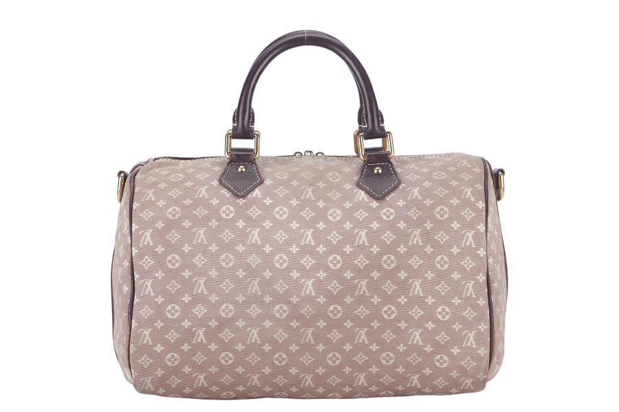 LOUIS VUITTON BANDOULIERE 30 MINI LIN CANVAS GOLD HARDWARE WITH DUST COVER, STRAPS, LOCK AND KEYS Handbag