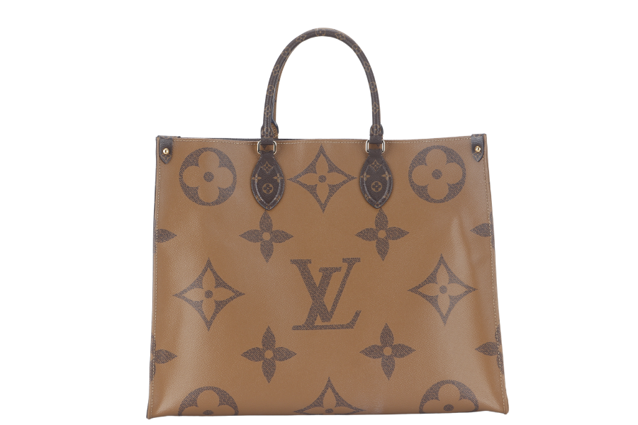 LOUIS VUITTON ONTHEGO GM ( ) MONOGRAM GIANT CANVAS GOLD HARDWARE WITH DUST COVER AND BOX Tote