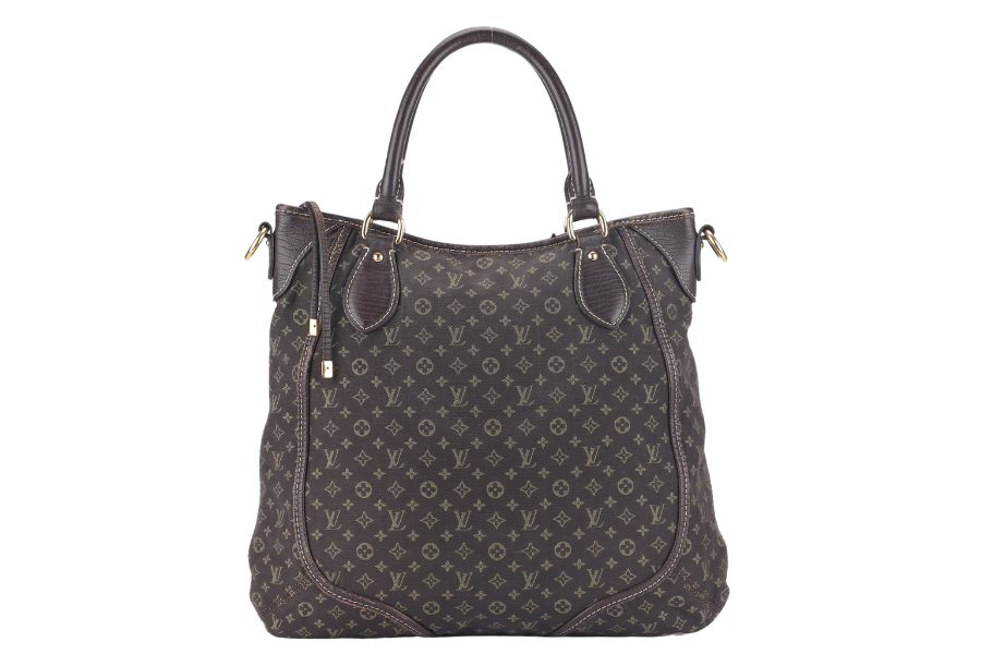 LOUIS VUITTON MINI LIN BASACE ANGELA ( ) MONOGRAM CANVAS BROWN LEATHER TRIM GOLD HARDWARE WITH STRAP Handbag