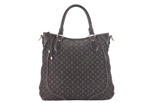 LOUIS VUITTON MINI LIN BASACE ANGELA ( ) MONOGRAM CANVAS BROWN LEATHER TRIM GOLD HARDWARE WITH STRAP Handbag