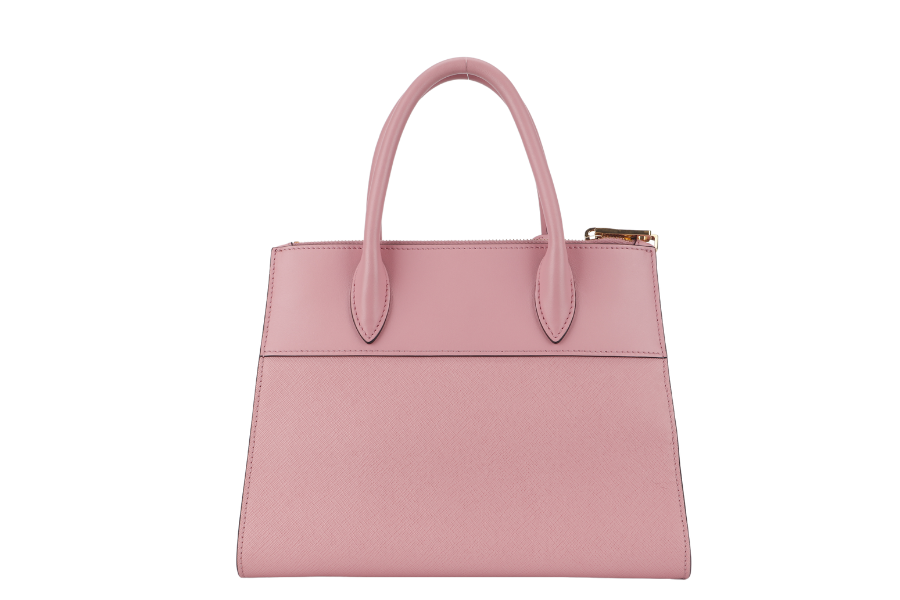 PRADA PARADIGME BAG (1BA103) PINK SAFFIANO LEATHER GOLD HARDWARE WITH STRAP AND DUST COVER
