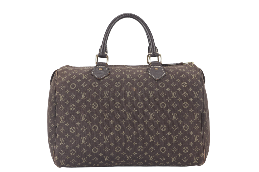 LOUIS VUITTON ( ) BROWN MINI LIN GOLD HARDWARE WITH DUST COVER Handbag