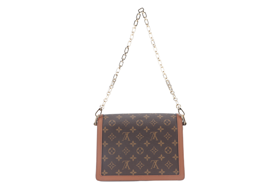 LOUIS VUITTON DAUPHINE MM( ) MONOGRAM REVERSE WITH STRAPS, STRAP, CHAIN, DUST COVER AND BOX Handbag