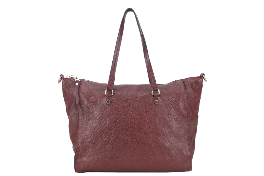 LOUIS VUITTON LUMINE PM ( ) BURGUNDY MONOGRAM EMPREINTE GOLD HARDWARE WITH DUST COVER Handbag