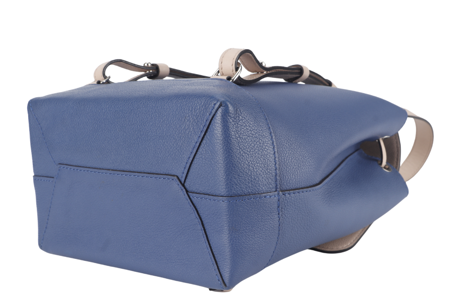 LOUIS VUITTON TAURILLON LOCKME BACKPACK ( ) BLUE-PINK CALFSKIN LEATHER SILVER HARDWARE NO DUST COVER