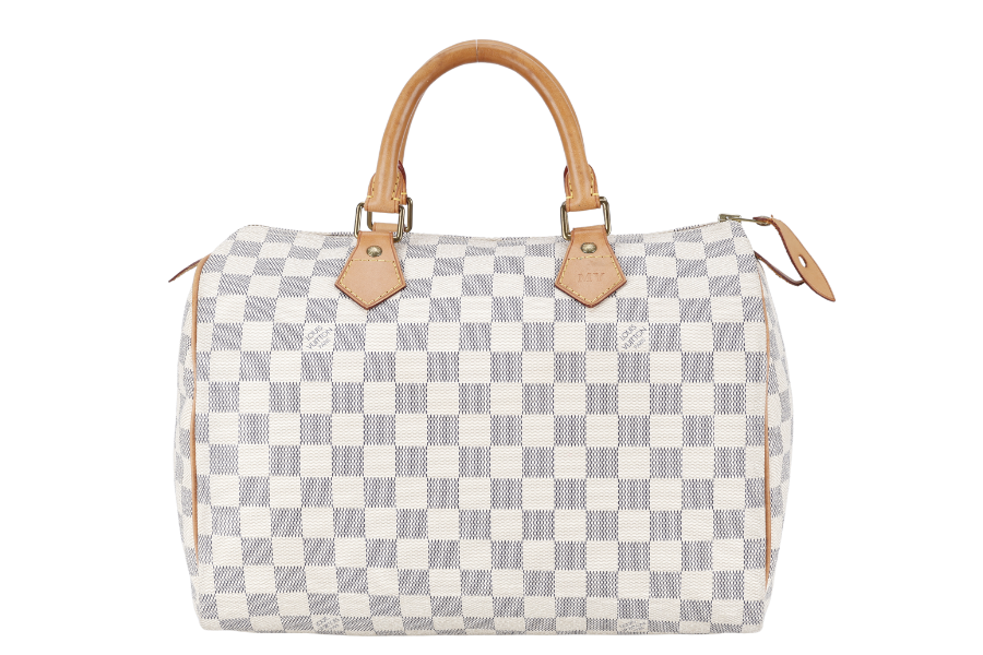 LOUIS VUITTON DAMIER AZUR CANVAS GOLD HARDWARE WITH DUST COVER Handbag