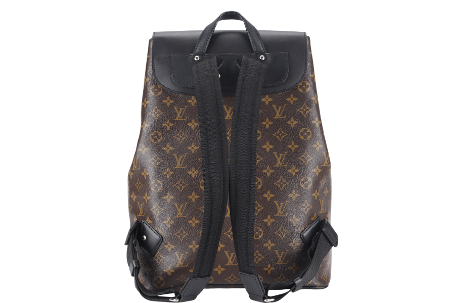LOUIS VUITTON MACASSAR PARC ( ) MONOGRAM CANVAS BACKPACK SILVER HARDWARE WITH DUST COVER