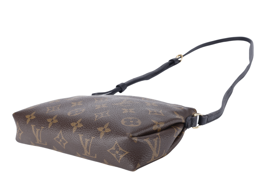 LOUIS VUITTON PALLAS CLUTCH BB ( ) MONOGRAM CANVAS WITH BLACK LEATHER GOLD HARDWARE NO DUST COVER