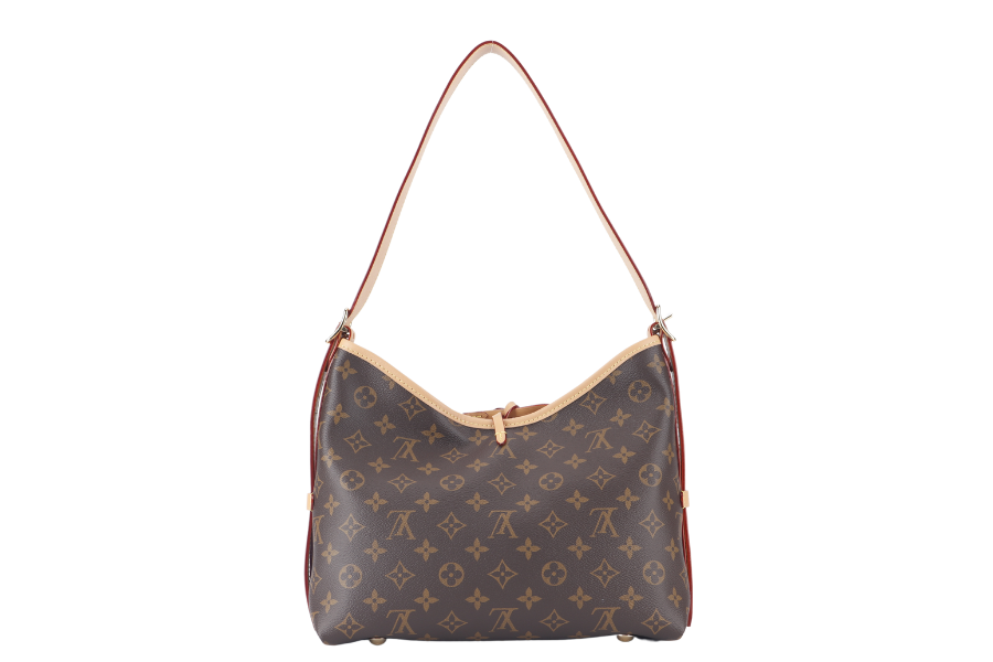 LOUIS VUITTON CARRYALL PM MONOGRAM CANVAS GOLD HARDWARE WITH DUST COVER AND BOX Handbag