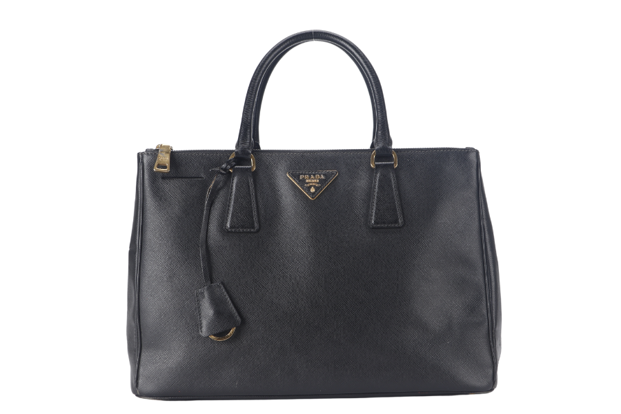 PRADA SAFFIANO LUX BLACK LEATHER (BN1844) GOLD HARDWARE WITH CARD AND DUST COVER