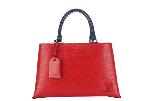LOUIS VUITTON KLEBER PM RED EPI LEATHER SILVER HARDWARE WITH STRAPS AND DUST COVER Handbag