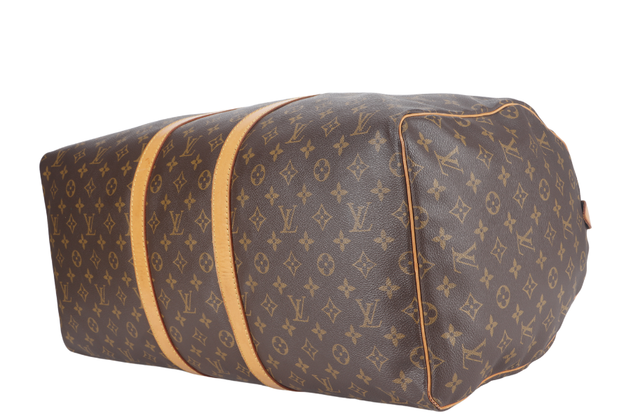 LOUIS VUITTON KEEPALL 55 ( ) BROWN MONOGRAM CANVAS GOLD HARDWARE NO DUST COVER Handbag