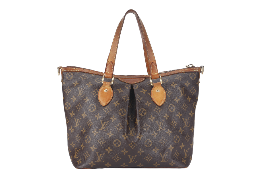 LOUIS VUITTON PALERMO PM ( ) MONOGRAM CANVAS GOLD HARDWARE WITH STRAP AND DUST COVER Handbag