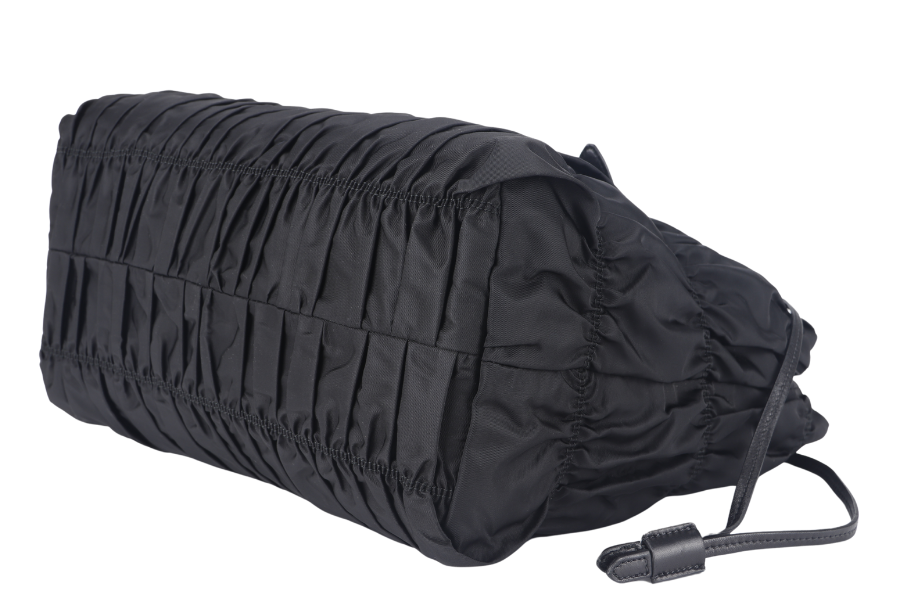 PRADA TESSUTO GAUFRE (BN1788) NYLON NERO WITH STRAP AND DUST COVER