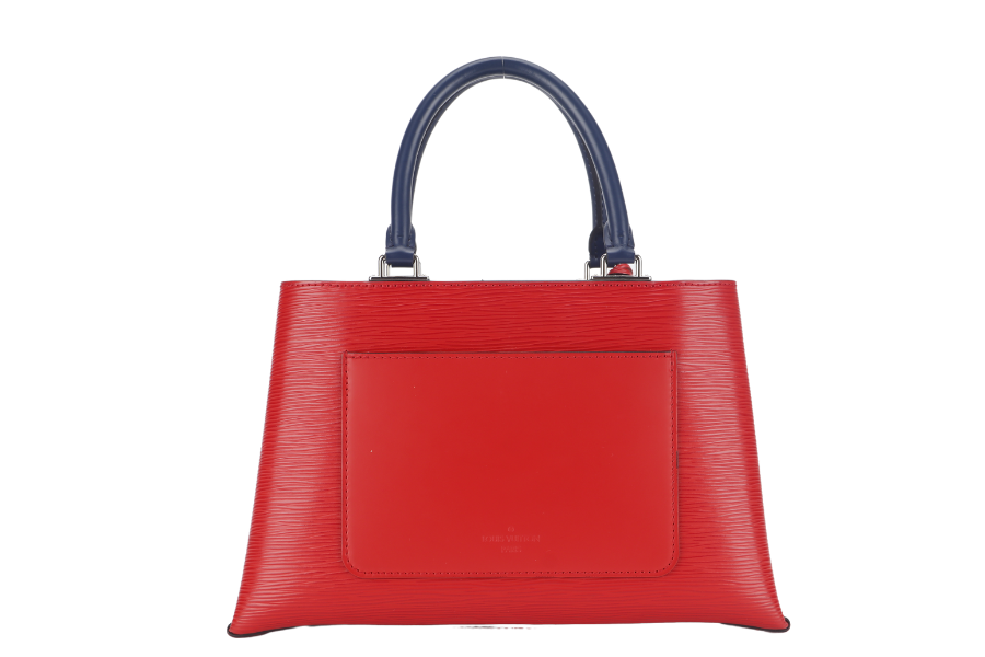 LOUIS VUITTON KLEBER PM RED EPI LEATHER SILVER HARDWARE WITH STRAPS AND DUST COVER Handbag