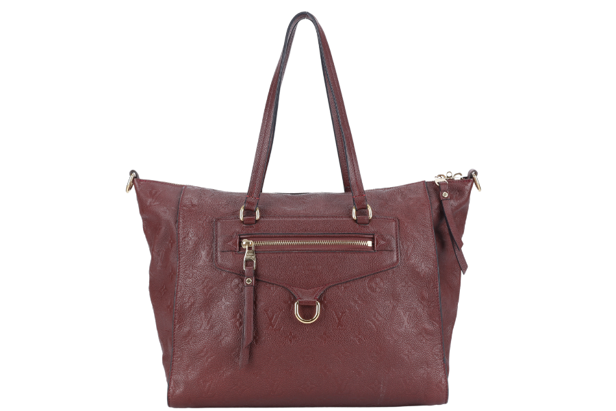 LOUIS VUITTON LUMINE PM ( ) BURGUNDY MONOGRAM EMPREINTE GOLD HARDWARE WITH DUST COVER Handbag