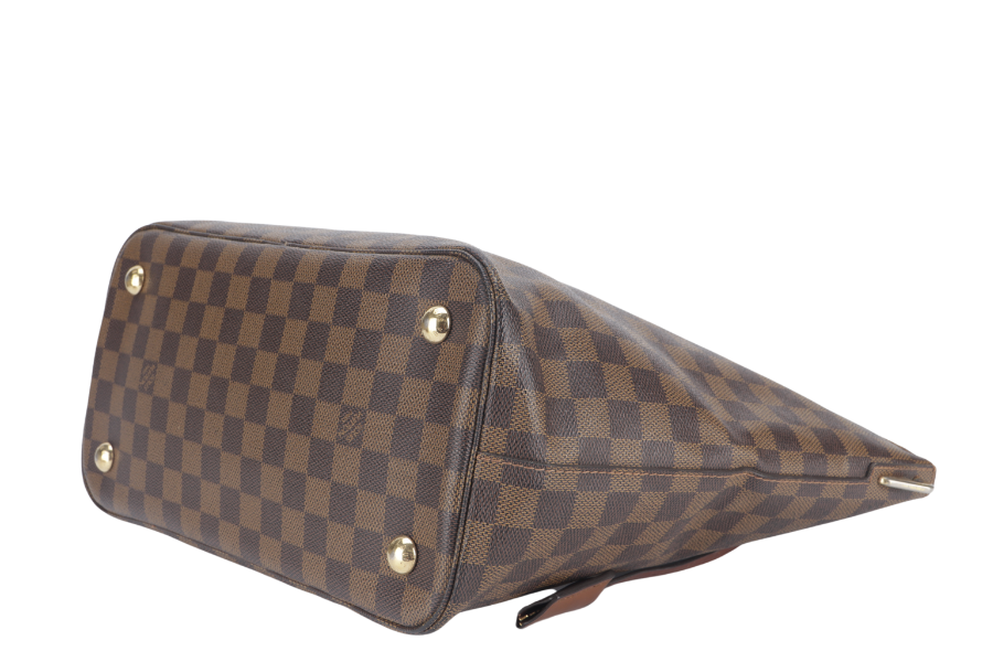 LOUIS VUITTON BELMONT TOTE BAG ( ) DAMIER EBENE CANVAS WITH DUST COVER, LOCK & KEYS