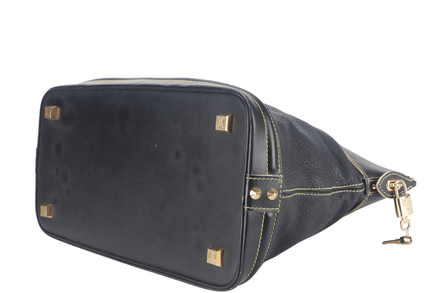 LOUIS VUITTON LOCKIT SUHALI PM BLACK LEATHER GOLD HARDWARE NO DUST COVER Handbag