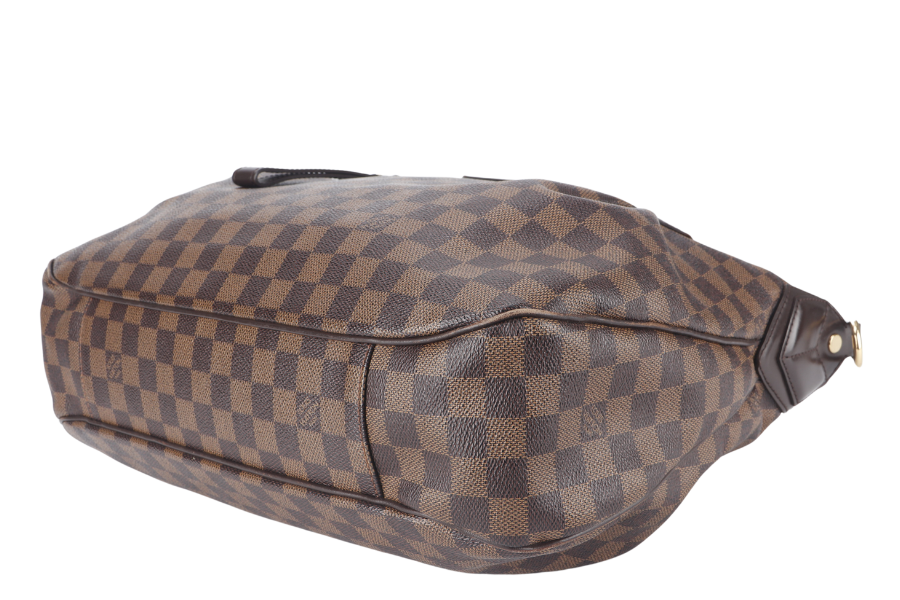 LOUIS VUITTON EVORA DAMIER EBENE CANVAS GOLD HARDWARE WITH STRAPS AND DUST COVER Handbag