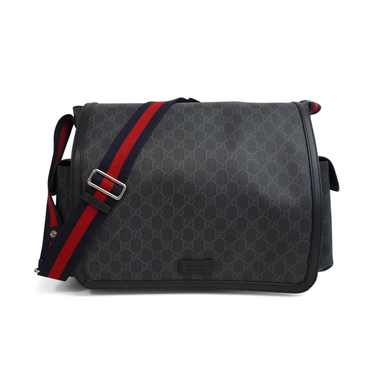 Gucci Monogram Nylon Leather Canvas Handbag