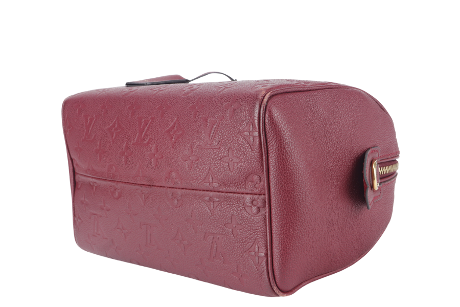 LOUIS VUITTON BANDOULIERE 25 ( ) BURGUNDY MONOGRAM EMPREINTE GOLD HARDWARE WITH STRAPS, LOCK AND KEYS Handbag